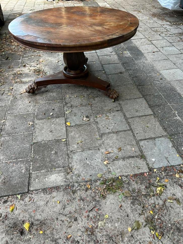 Antieke grote ronde tafel, Antiek en Kunst, Antiek | Meubels | Tafels, Ophalen