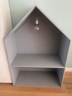Kinderbureau huisje met lamp grijs, Huis en Inrichting, Ophalen, Zo goed als nieuw