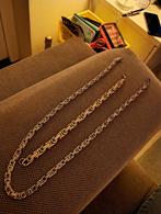 Koningsketting bicolor + armband goudkleur, Sieraden, Tassen en Uiterlijk, Kettingen, Ophalen of Verzenden, Nieuw, Overige kleuren