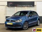Volkswagen Polo 1.4 TSI BlueGT + NAVI (bj 2014), Auto's, Volkswagen, Euro 5, 4 cilinders, Blauw, Leder en Stof