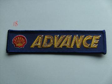 Shell advance benzine olie patch badge opnaai embleem beschikbaar voor biedingen