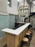 Complete bar met tap, koelkasten & krukken - prachtig design, Huis en Inrichting, Barren, Ophalen, Zo goed als nieuw, Inclusief barstoelen