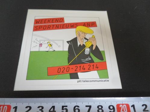 sticker PTT Telecom Weekend sportnieuws ANP  *, Verzamelen, Stickers, Zo goed als nieuw, Bedrijf of Vereniging, Ophalen
