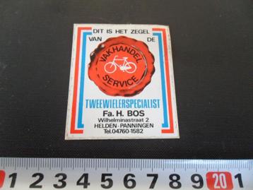 sticker Helden Panningen Fa H Bos Tweewielerspecialist Fiets beschikbaar voor biedingen