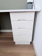Bureau met 4 lades en kast - 140x60x72 cm, Huis en Inrichting, Bureaus, Ophalen, Gebruikt, Bureau