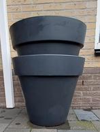 Twee Elho grote bloempotten antraciet, Ophalen, Kunststof, Gebruikt, 40 cm of meer