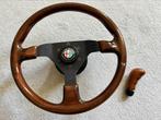 Vintage houten MOMO sportstuur met schakelpoot, Ophalen of Verzenden, Gebruikt, Alfa Romeo