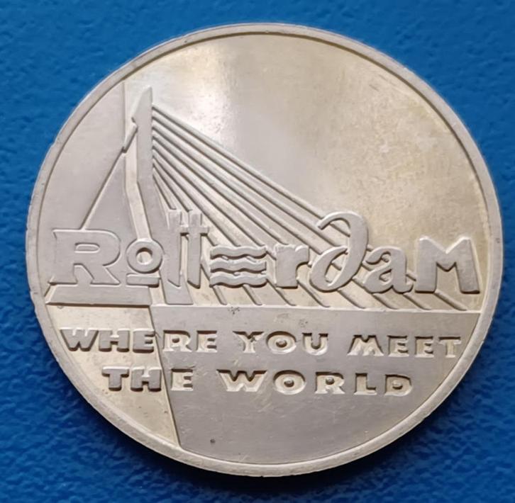 Europenning Rotterdam “1998 5 EURO ECU, Postzegels en Munten, Penningen en Medailles, Overige materialen, Nederland, Verzenden