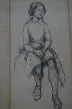 Nel Koen 'Zittende vrouw' 1960 in goede staat, Ophalen of Verzenden