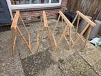 Set van 4 houten schragen - Gebruikt, Ophalen, Gebruikt, Inklapbaar