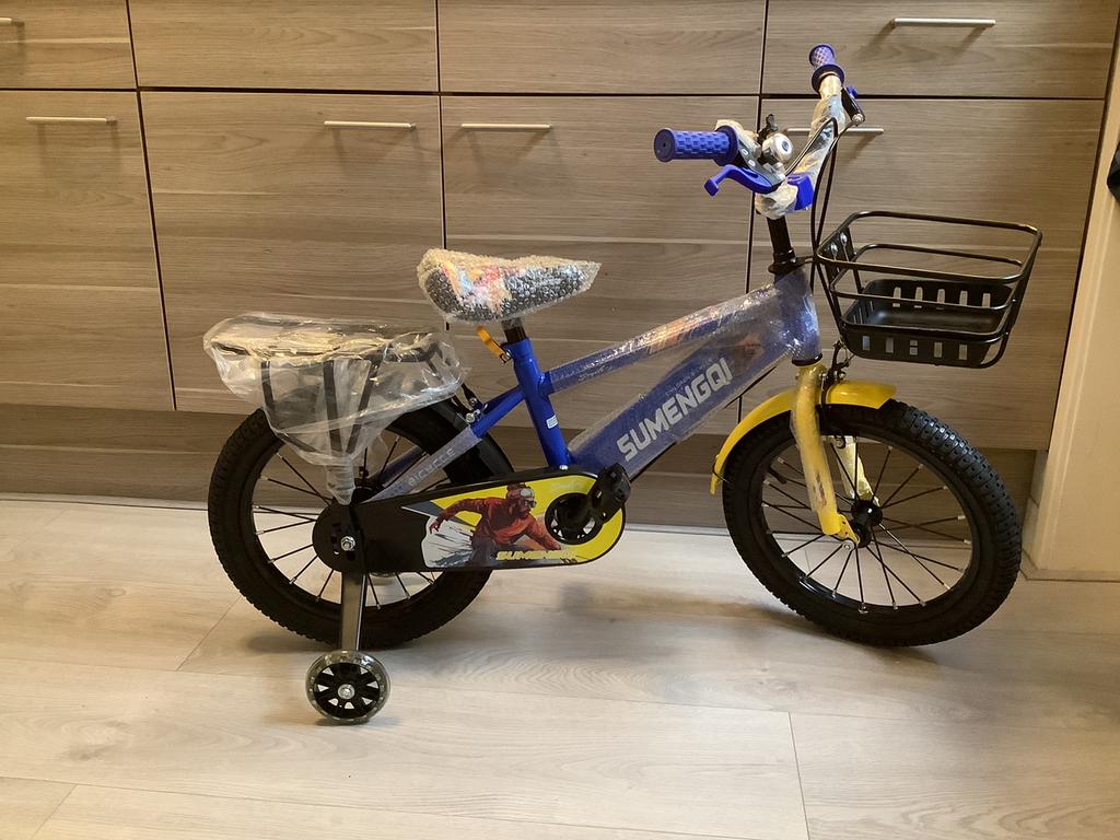 nieuwe 16 inch kinderfiets :Sumengqi met zijwieltjes, Ophalen, Nieuw, 16 inch, Handrem