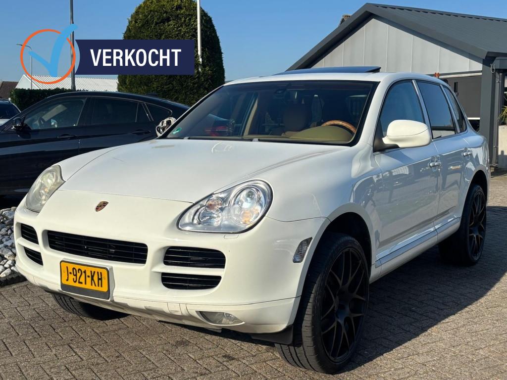 Porsche Cayenne 3.2 V6 LPG 2005 Wit Schuifdak Trekhaak Young, Auto's, Porsche, Cayenne, 2328 kg, Gebruikt, Beige