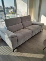 Chateau d'Ax Zitbank met 2 Elektrische Relaxen - Lichtgrijs, Ophalen, 100 tot 125 cm, Driepersoons, Zo goed als nieuw