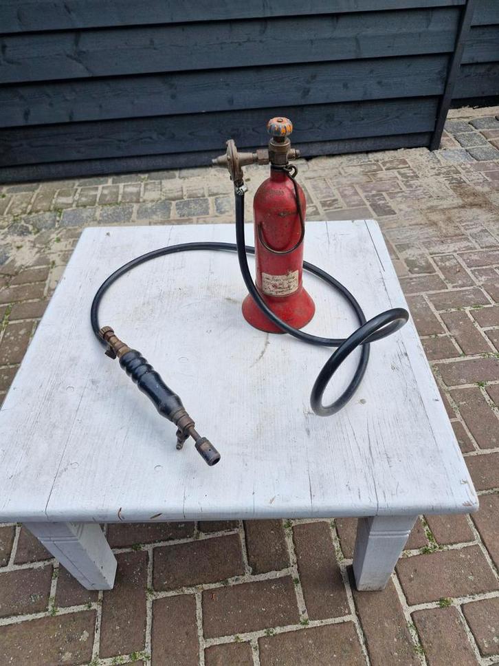 Vintage gasfles met brander - Soldeerbrander, Doe-het-zelf en Verbouw, Gereedschap | Handgereedschap, Ophalen