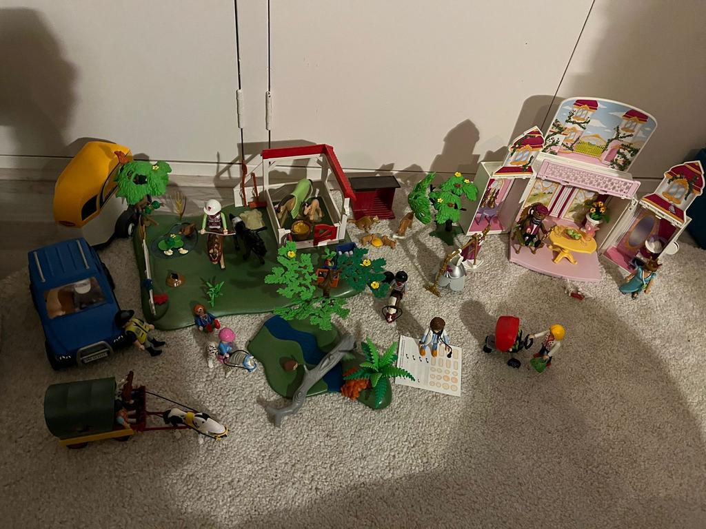 Grote Playmobil set met paarden, koning en meer!, Ophalen of Verzenden, Zo goed als nieuw, Complete set