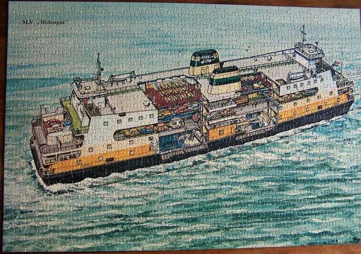 Legpuzzel veerboot MS Molengat (TESO), Verzamelen, Scheepvaart, Zo goed als nieuw, Overige typen, Ophalen of Verzenden