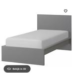 Ikea Malm bed 1 persoons grijs., 90 cm, Eenpersoons, Ophalen of Verzenden, Zo goed als nieuw
