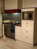 Landelijke keuken met granieten blad, Ophalen, Wit, Graniet of Steen, Dubbelwandige keuken