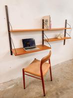 Vintage modulair wandmeubel Poul Cadovius, Huis en Inrichting, Kasten | Wandmeubels, Met plank(en), -, -, Teakhout