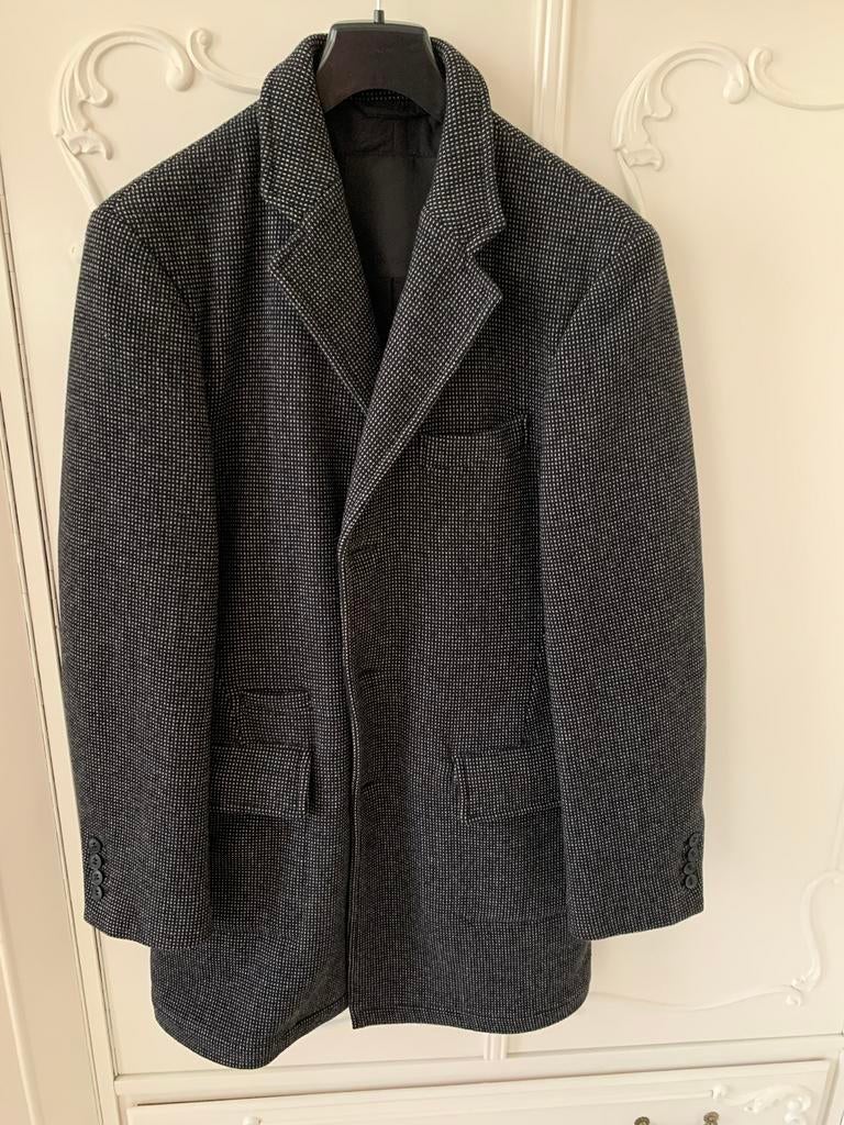 Nieuw zwart grijs mantel jas Angelo Litrico maat 48, Kleding | Heren, Jassen | Winter, Ophalen of Verzenden, Nieuw, Maat 48/50 (M)