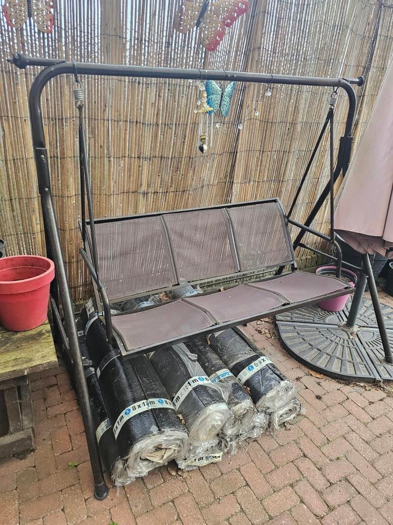 Gratis schommelbankje voor in de tuin, Tuin en Terras, Tuinbanken, Ophalen, Gebruikt, Metaal, Schommelbank