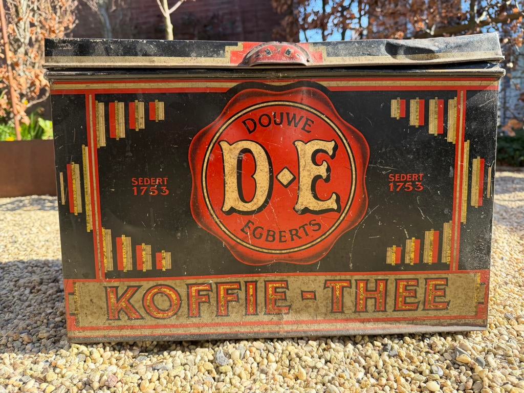 Blik douwe egberts, Ophalen of Verzenden, Gebruikt, Koffie, Douwe Egberts