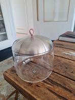 Nespresso glazen pot met metalen deksel voor cups, Ophalen of Verzenden