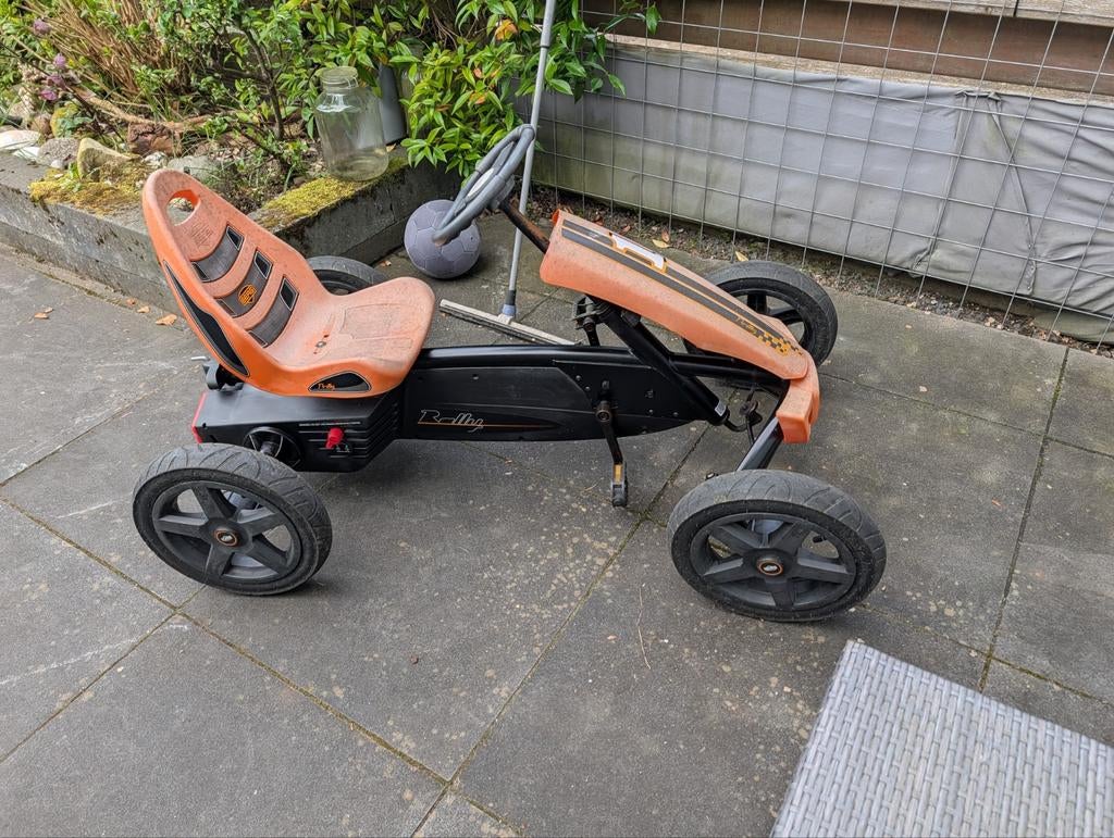 Berg Rally skelter - Oranje/Zwart, Ophalen, Gebruikt, Trapvoertuig