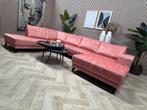 NIEUW Luxe Velvet Velours U-Bank /Hoekbank - Oudroze - 350cm, -, -, Hoekbank, Ophalen of Verzenden