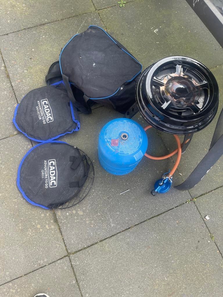Cadac Safari Chef 2 BBQ met gasfles en accessoires, Ophalen of Verzenden, Gebruikt