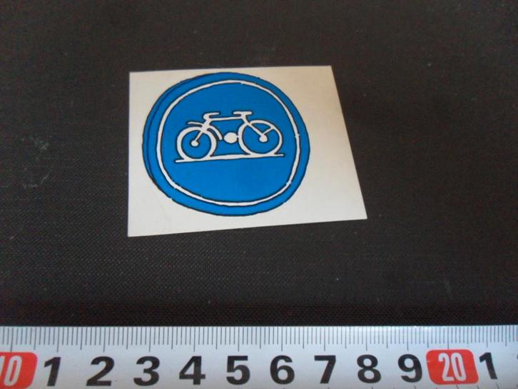 sticker Fietspad verkeersbord Fiets *, Verzamelen, Stickers, Zo goed als nieuw, Ophalen