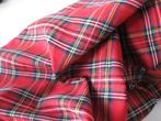 Lap stof Schotse Ruit stretch rood 2,60 meter x 145 cm, Overige materialen, 120 cm of meer, Ophalen of Verzenden, Rood