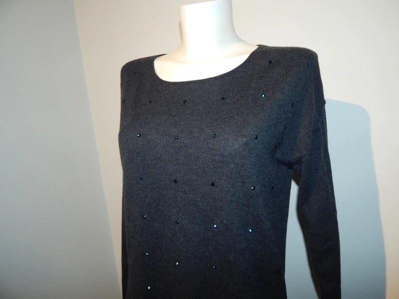Marccain heerlijk zachte trui met steentjes bezet chique M, Kleding | Dames, Maat 38/40 (M), Verzenden, Zo goed als nieuw, Grijs