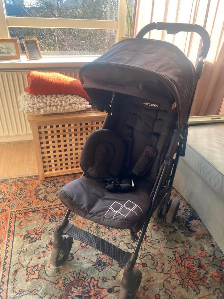 Maclaren Techno Arc buggy zwart, Kinderen en Baby's, Buggy's, Gebruikt, Maclaren, Regenhoes, Verstelbare rugleuning, Zonnekap