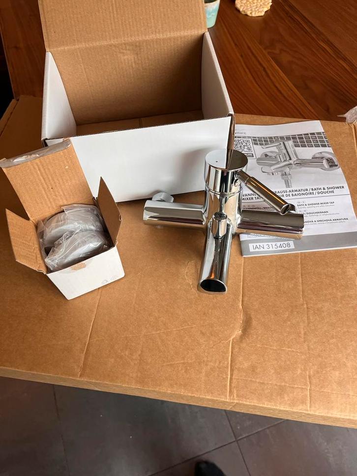 Miomare Badkraan - Nieuw in Doos, Doe-het-zelf en Verbouw, Sanitair, Nieuw, Kraan, Chroom, Ophalen of Verzenden