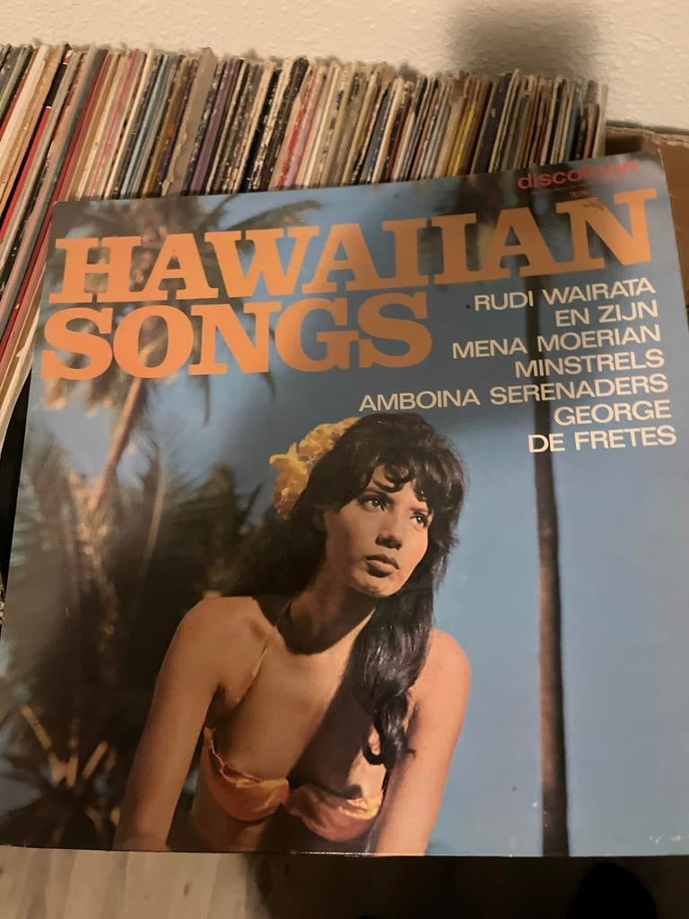Hawaiian Songs LP - Rudi Wairata, Mena Moeria Minstrels, Ophalen, Gebruikt, Overige soorten, 12 inch
