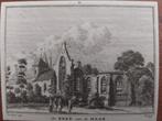 86 / Kerk van de Haar Oude gravure 18e eeuw, Ophalen of Verzenden