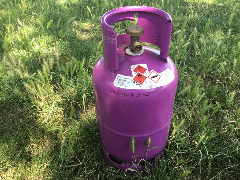 Kleine gasfles, Ophalen, Gebruikt