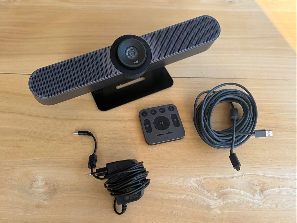 Logitech MeetUp ConferenceCam voor kleine vergaderruimtes, Computers en Software, Webcams, Zo goed als nieuw, Bedraad, MacOS, Windows