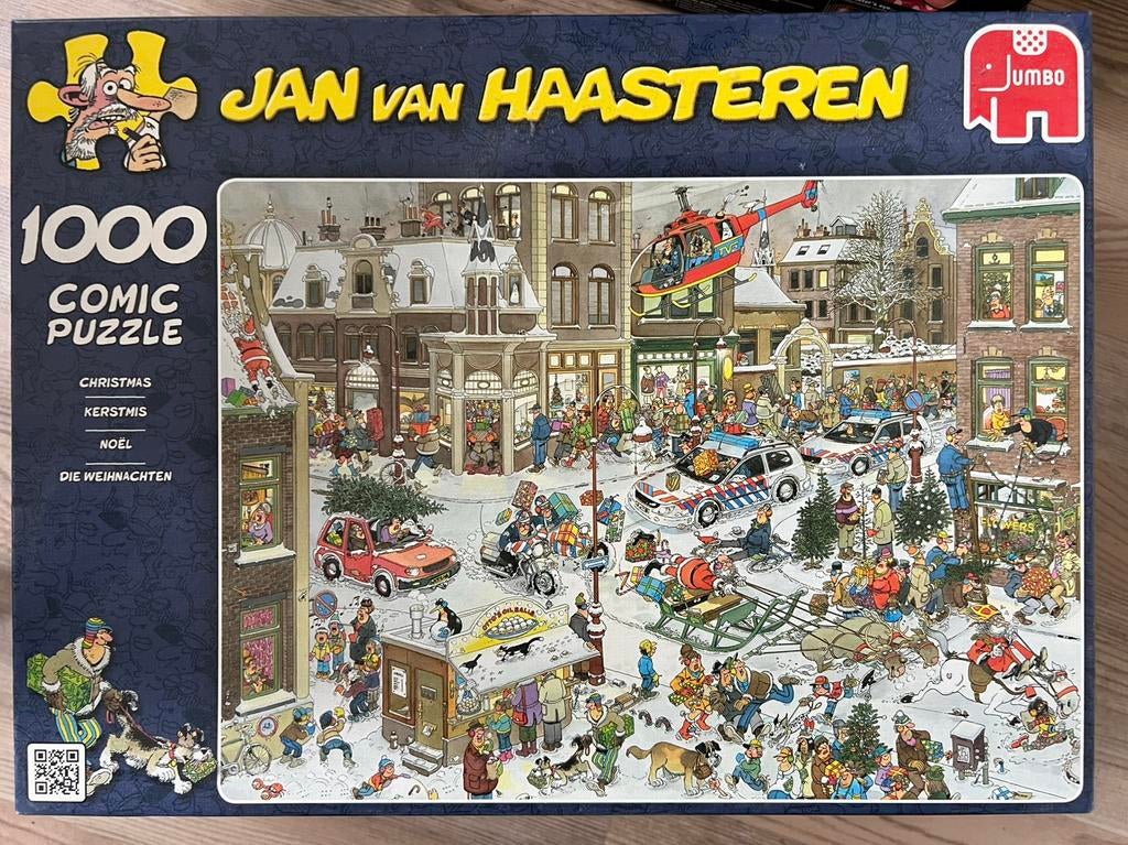 Jan van Haasteren puzzel - kerstmis, Ophalen, 500 t/m 1500 stukjes, Zo goed als nieuw