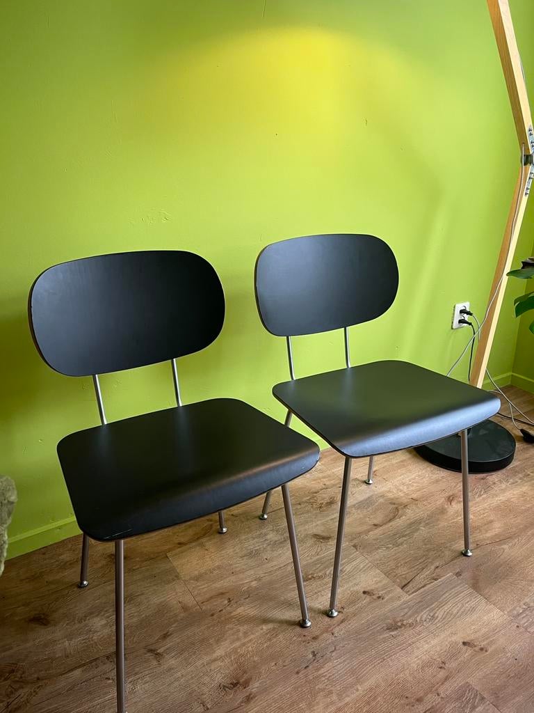 Gispen 116 stoelen zwart, Ophalen, Gebruikt, Zwart, Twee