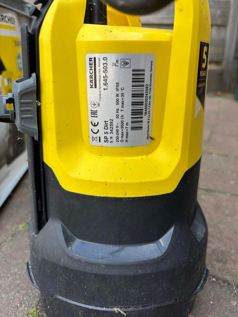 Karcher SP5 Vuilwaterpomp - Zeer weinig gebruikt, Ophalen, Zo goed als nieuw, Elektrisch, Dompelpomp