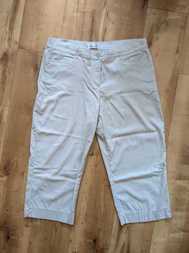 Capribroek Biaggini maat 44 zandkleurig, Kleding | Dames, Biaggini, Beige, Maat 42/44 (L), Ophalen of Verzenden