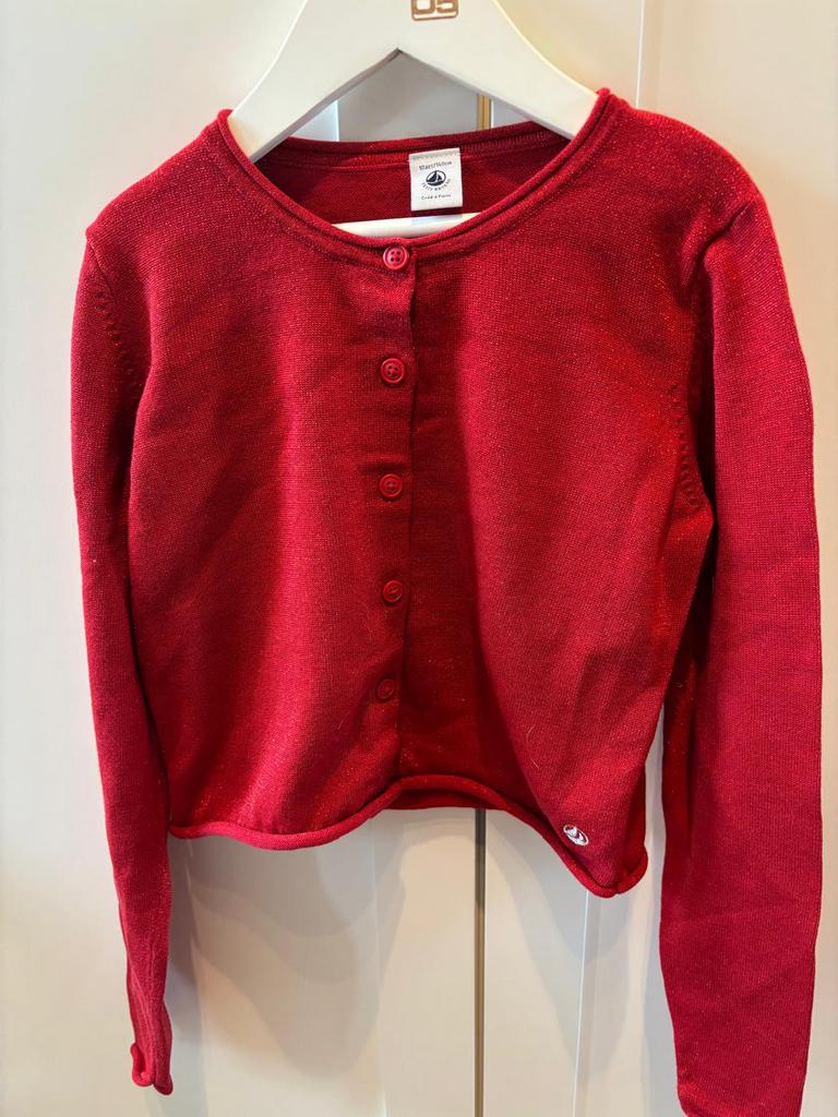 Petit bateau rood glitter vestje, Ophalen, Zo goed als nieuw, Meisje, Trui of Vest