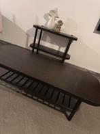 Donkerbruine salontafel - Listerby, Gebruikt, 100 tot 150 cm, Minder dan 50 cm, Rechthoekig