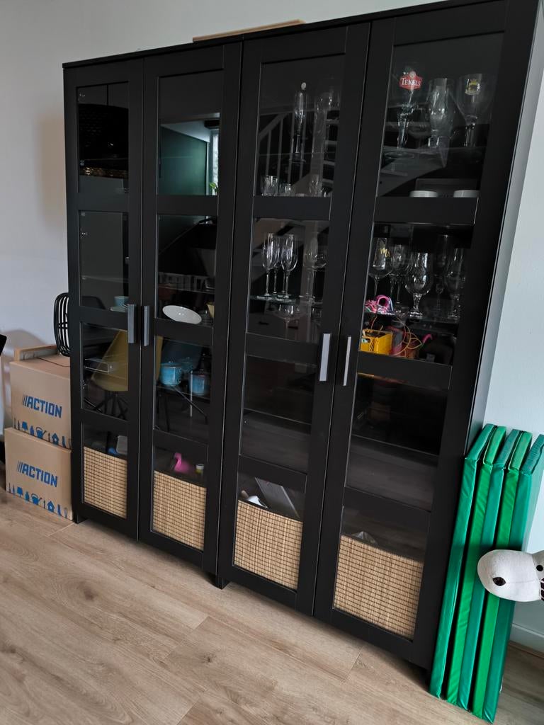 Vitrinekast(en), Ophalen, 50 tot 100 cm, Zo goed als nieuw, 150 tot 200 cm