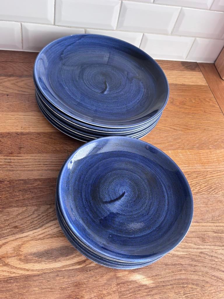 Churchill Stonecast Patina Cobalt Blauw Borden Set, Ophalen, Zo goed als nieuw, Bord(en), Overige stijlen