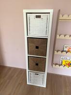 IKEA Kallax kast wit met 4 vakken en opbergmanden, Huis en Inrichting, Kasten | Overige, Ophalen, Gebruikt
