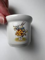Klein porselein eierdopje alice in wonderland, Ophalen of Verzenden, Zo goed als nieuw, Porselein, Kop en/of schotel