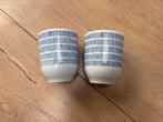IKEA set van 2 blauw gestreepte koppen, Huis en Inrichting, Keuken | Servies, Keramiek, Ophalen of Verzenden, Zo goed als nieuw